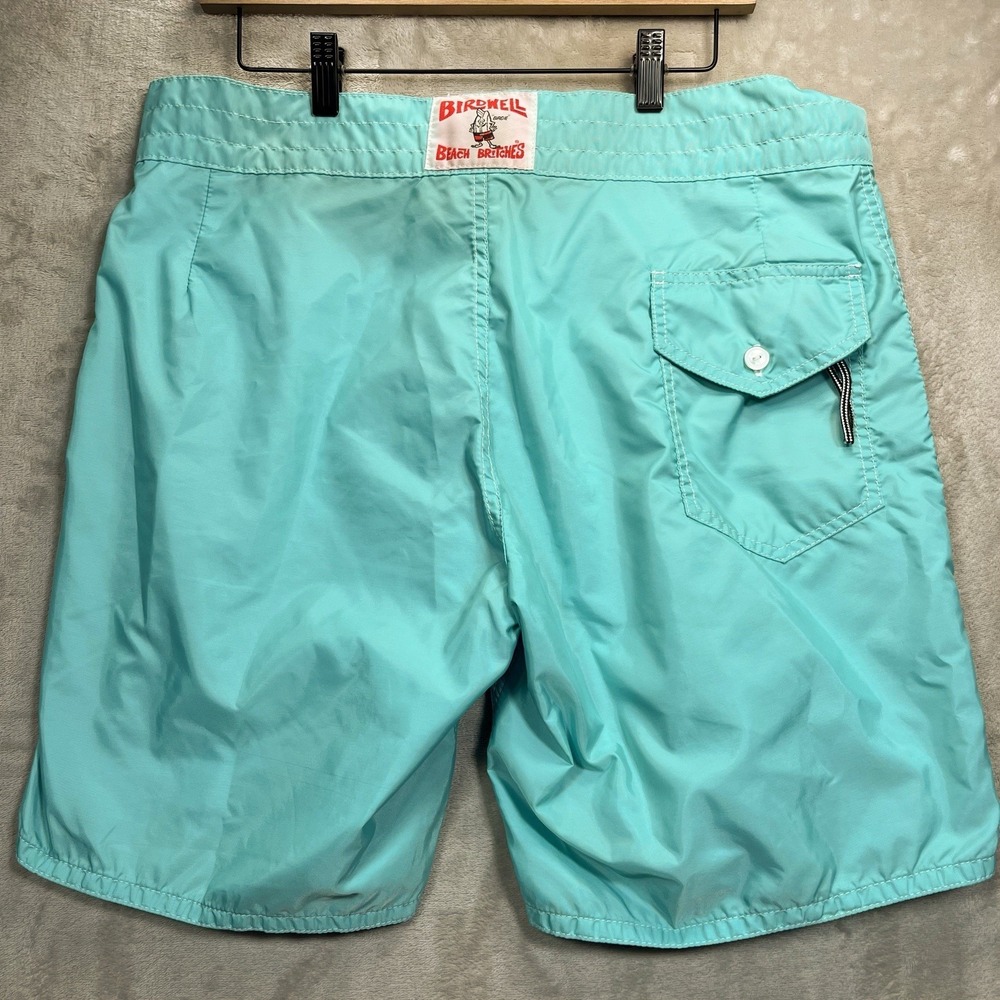 VTG Birdwell Beach Britches Board Shorts Mens 36 Nylon Surf Made USA Trunks Logo